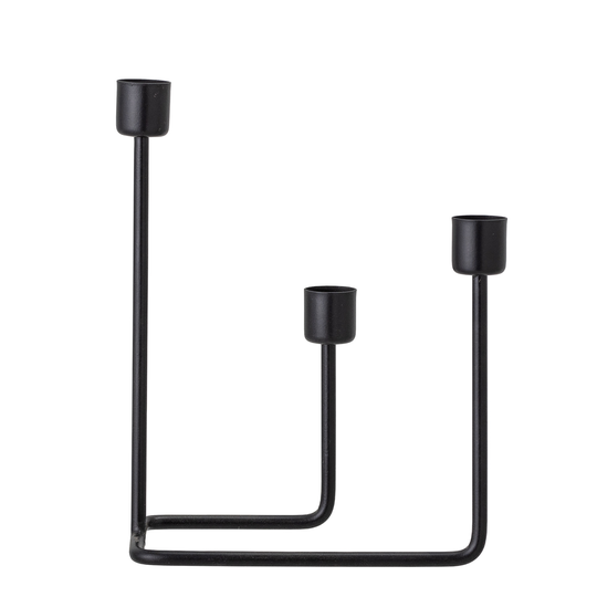 Bloomingville - Hafi 3 Candle Holder - Black Metal (82050557)