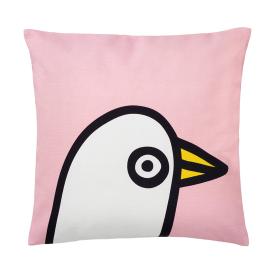 Oiva Toikka Birdie -tyynynpäällinen 47x47 cm Vaaleanpunainen