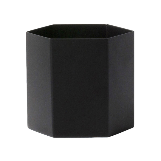 Hexagon ruukku musta large