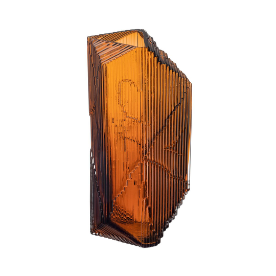 Kartta lasiveistos 33 cm Kupari