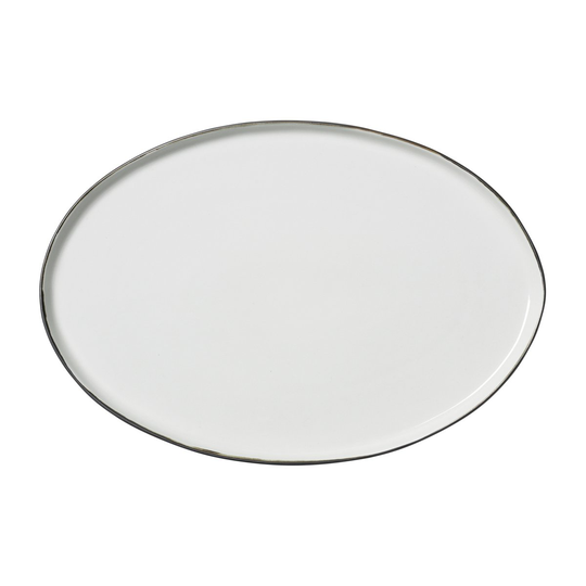 Esrum vati ovaali 26,5 x 39 cm Ivory-grey