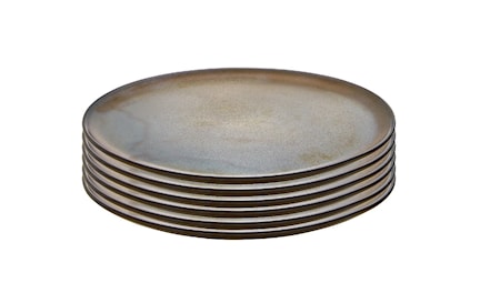 Raw Aamiaislautanen Metallic Brown 6 kpl 23 cm