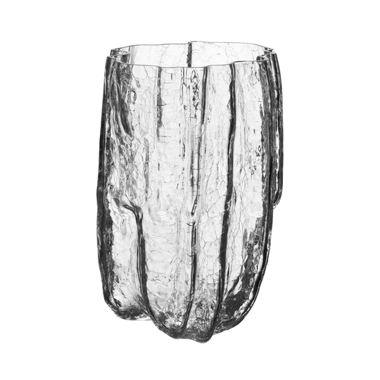 Crackle maljakko 28 cm Kirkas