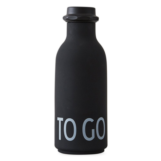 Design Letters TO GO juomapullo musta