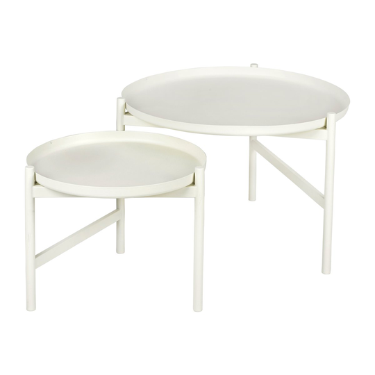 Turner table -sivupöytä Ø 70 cm White