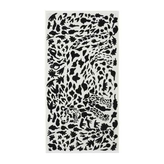 Oiva Toikka Cheetah kylpypyyhe 70x140 cm Musta-valkoinen