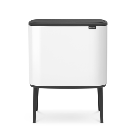 Bo touch bin 11+23 litraa valkoinen