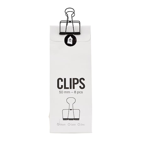 Wire Kiinnitin Musta 8-pack 5 cm
