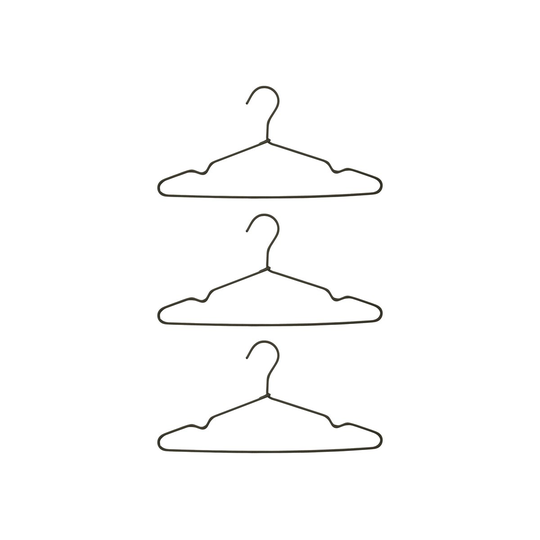 Wire vaateripustin, 3-pakkaus Tummanharmaa