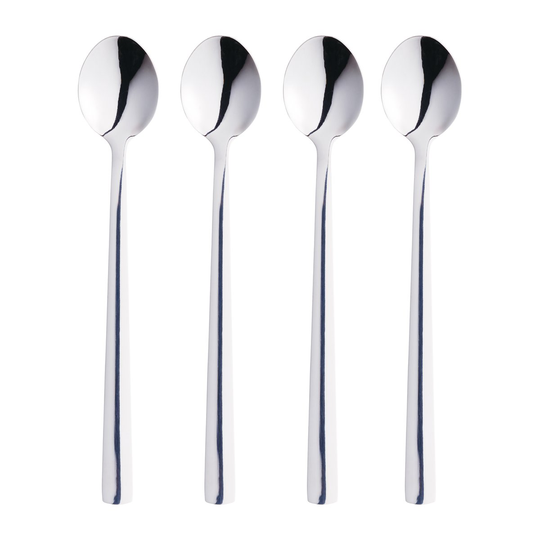Raw lattelusikka 4-pack Kiillotettu ruostumaton teräs