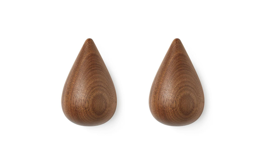 Normann Copenhagen - Dropit Hooks Set of 2 Large - Walnut (331561)