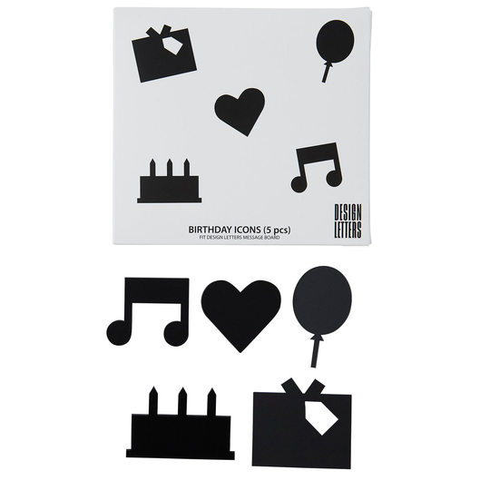 Design Letters Happy Birthday icons Musta