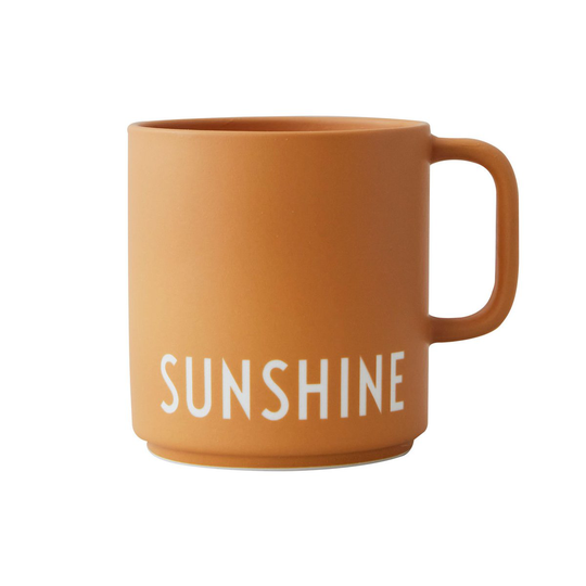 Design Letters -suosikkikuppi kahvalla 25 cl Sunshine