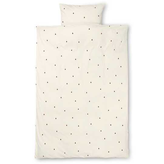 Pear pussilakanasetti 140x200 cm Off white-cinnamon