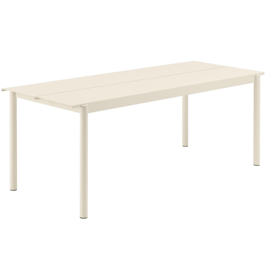 Linear teräspöytä 200 cm Valkoinen