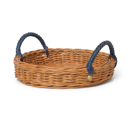 Blue Handle tarjotin Ø30 cm Luonnollinen-sininen