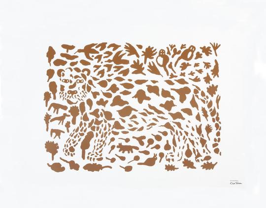 Oiva Toikka Cheetah juliste ruskea 50x70 cm