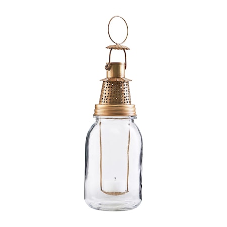 Kynttilälyhty Fhia Antiikki Messinki 25cm
