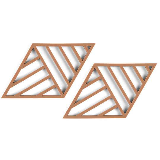 Zone Rhombus Lines -pöytätabletti, 2-pakkaus Cayenne