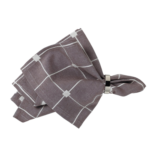 Tila kangaslautasliina 45 x 45 cm Decadent cocolate-off white