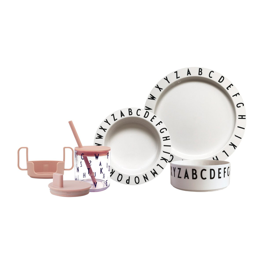 Design Letters Eat & Learn -lahjasetti Nude-valkoinen