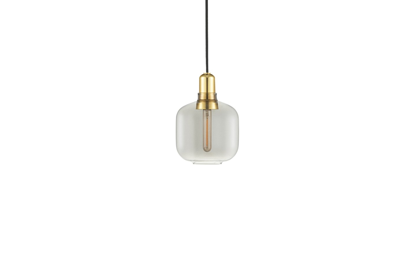 Normann Copenhagen - Amp Lamp Small - Smoke/Brass (502164)
