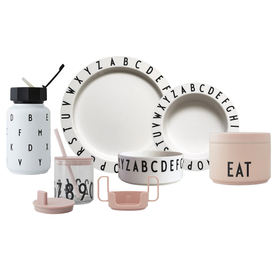 Design Letters Eat & Learn Premium -lahjasetti Nude-valkoinen