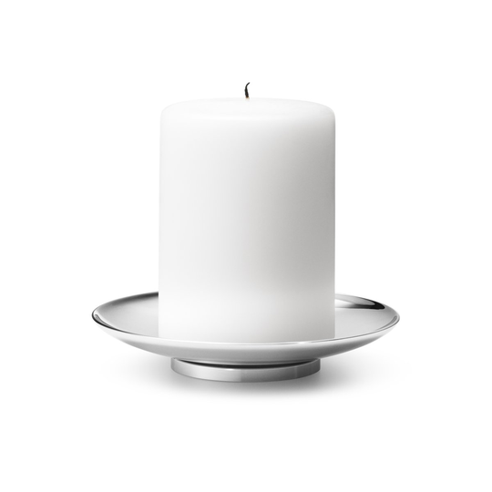 Tunes Pillar -kynttilänjalka, Ø 12,2 cm Ruostumaton teräs