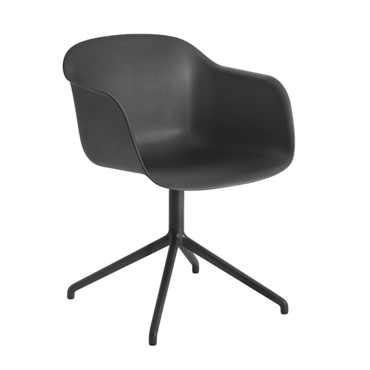 Fiber Swivel tuoli käsinojilla musta