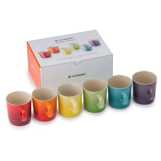 Le Creuset lahjasetti espressomuki 10 cl 6-pakkaus Rainbow