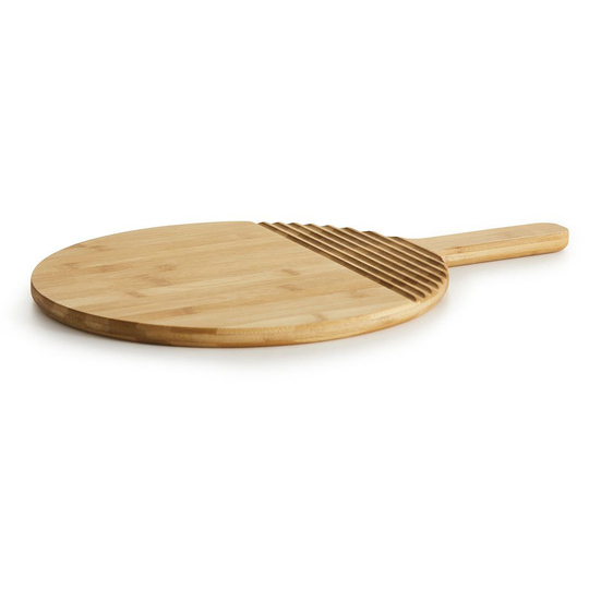 Nature bambu pyöreä leikkuulauta kahvoilla Ø 30 cm