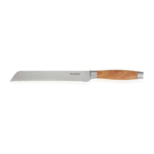 Le Creuset -leipäveitsi oliivipuukahvalla 20 cm