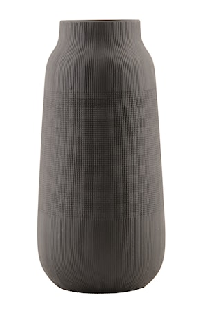 Maljakko Groove Ø 16x35cm Musta