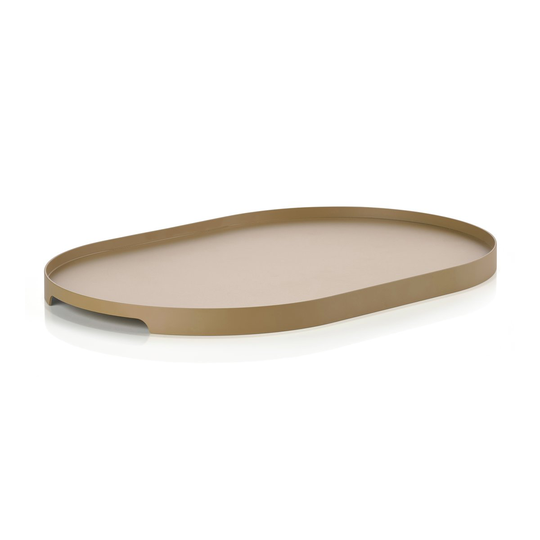 Singles tarjotin ovaali 23 x 35 cm Khaki