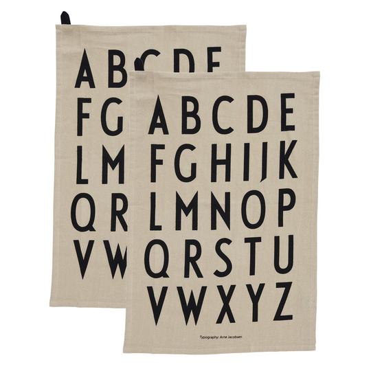 Design Letters keittiöpyyhe 40 x 60 cm 2-pakkaus Beige