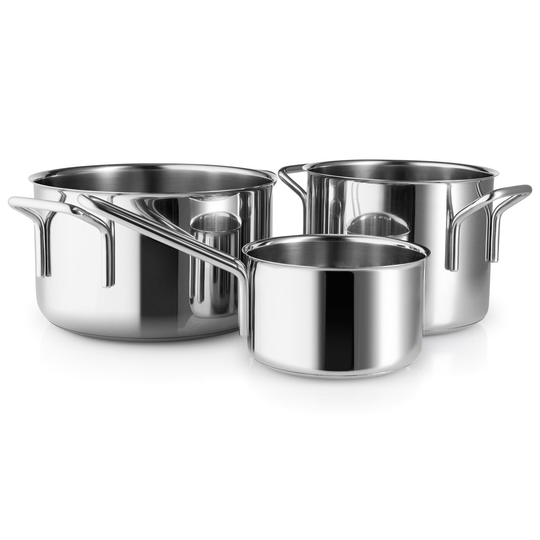 Eva Trio patasetti, 3 osaa Ruostumaton teräs