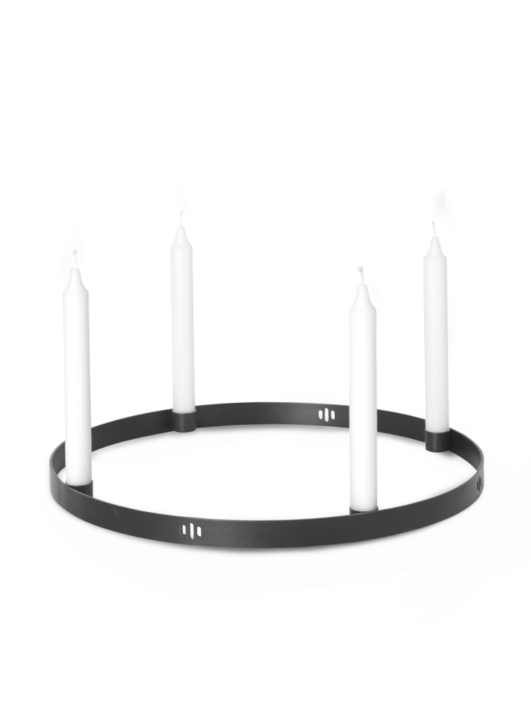 Ferm Living - Circle Candle Holder Large - Black Brass (5758)