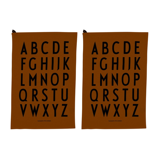 Design Letters keittiöpyyhe 40 x 60 cm 2-pakkaus Brown