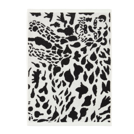 Oiva Toikka Cheetah pyyhe 50x70 cm Musta-valkoinen