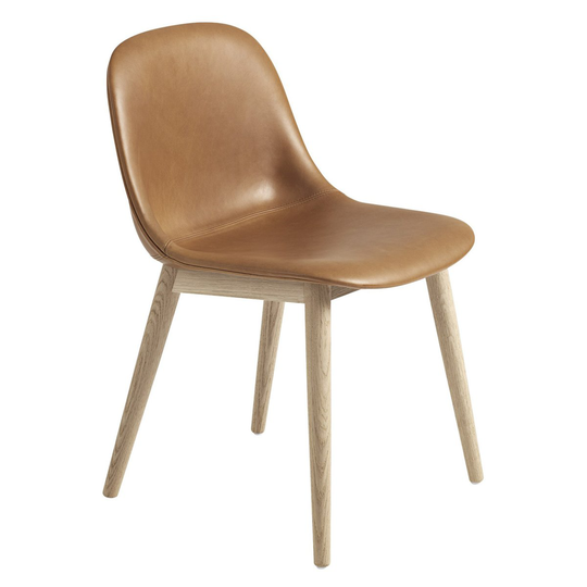 Fiber Side Chair tuoli Cognac leather-oak