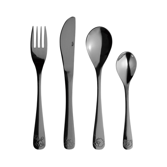 Aida lasten aterimet 4 osaa Black
