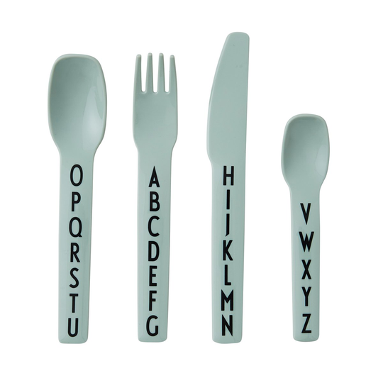 Design Letters lasten ruokailuvälineet melamiimi Vihreä