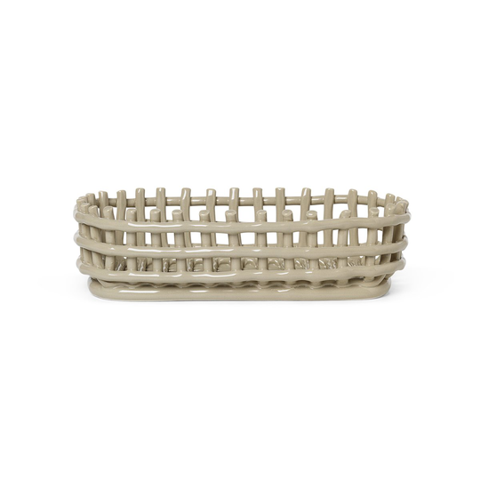 Ceramic letitetty kori soikea 15x30 cm Cashmere