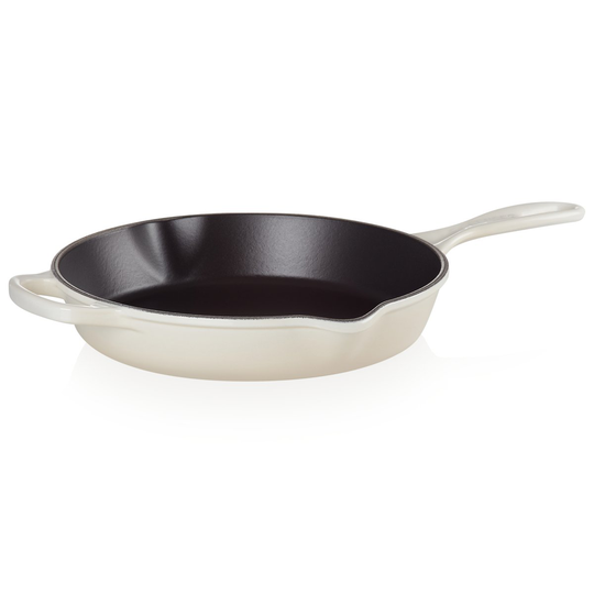 Le Creuset syvä paistinpannu valurautakahvalla 26 cm Meringue