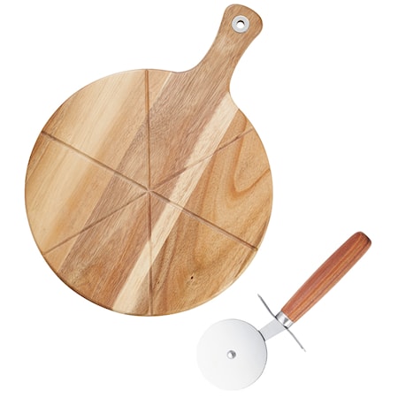 Sade Pizzasetti leikkuulauta & pizzaleikkuri Pyöreä 42,33,1,5 cm