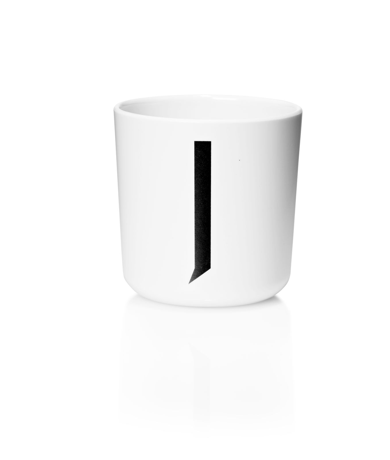 ​Design Letters - Personal Melamine Cup J - White (20201000J)