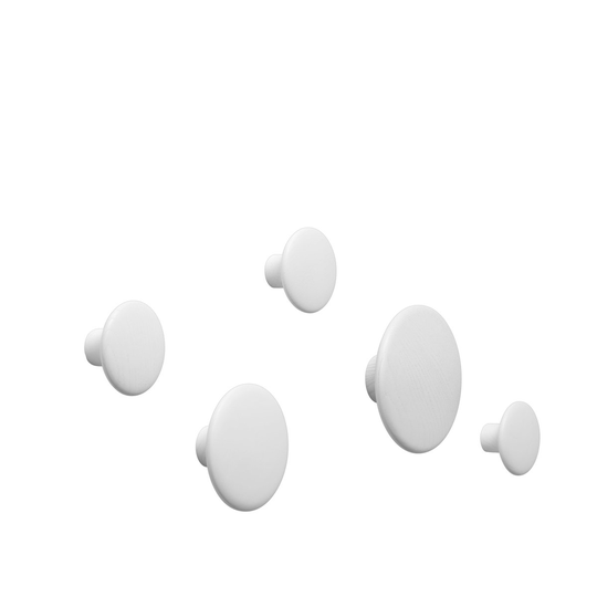 The Dots ripustin, 5 kpl valkoinen