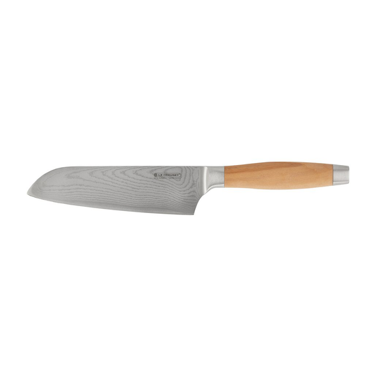 Le Creuset santoku-veitsi oliivipuukahvalla 18 cm