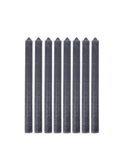 House Doctor - Dinner candle Rustic Wax - Pack of 8 pcs - Dark grey (260270100)