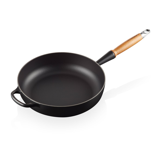 Le Creuset Signature -paistokasari puukahvalla 28 cm Matte Black